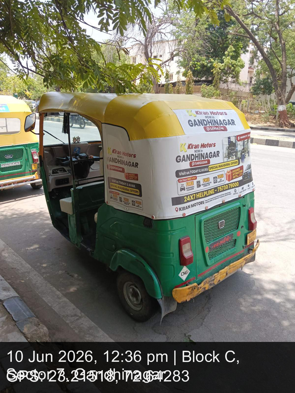 Verified auto hood installation — Kiran Motors, Gandhinagar
